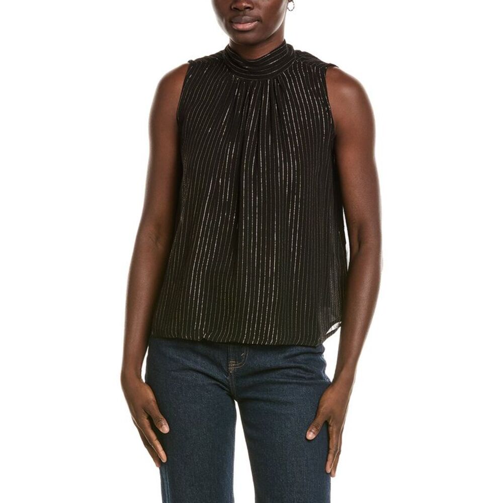 Michael Stars Womens Alicia Stripe Top, Black